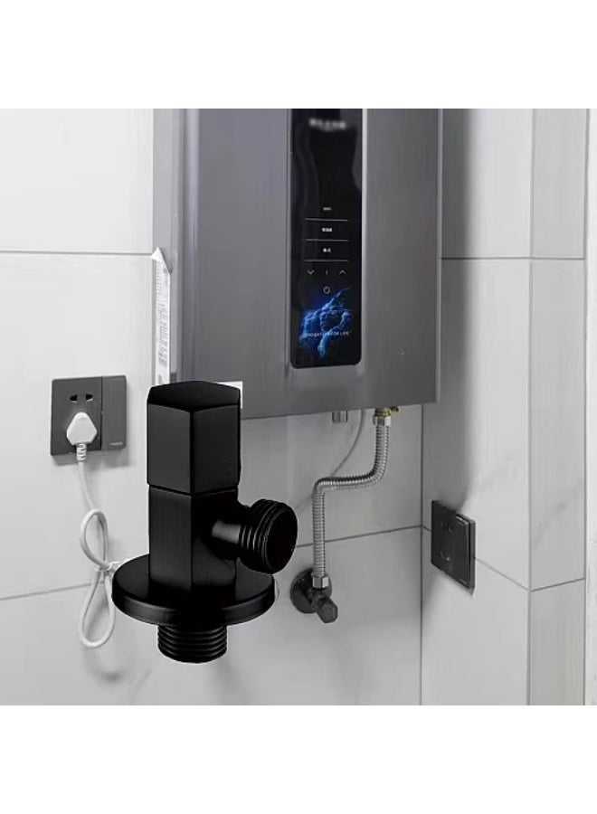 Hexagonal angle valve – black - Image 1